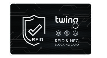 Twing RFID Schutzkarte NFC grid design schwarz