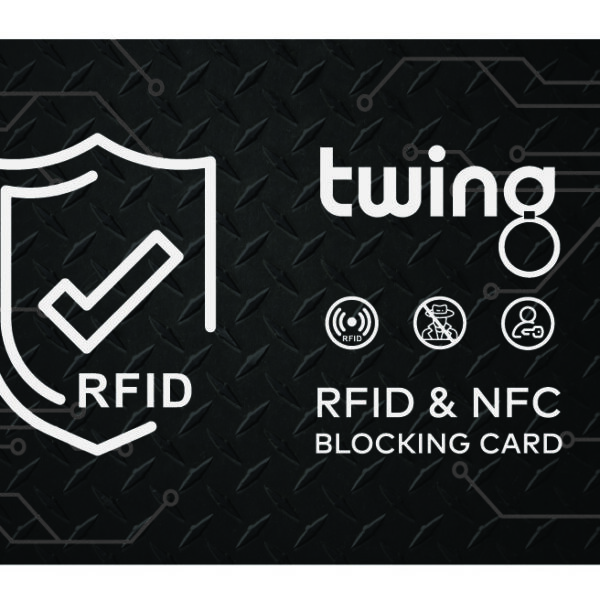 RFID Blocker Karte von Twing in Schwarz Metallic