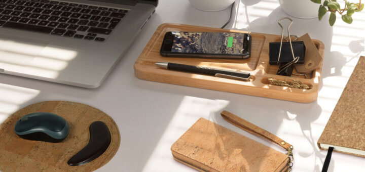 Sustainable promotional cork products with logo