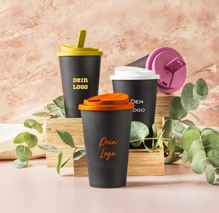 Kaffeebecher mehrweg ökologisch 350 ml mit Logo